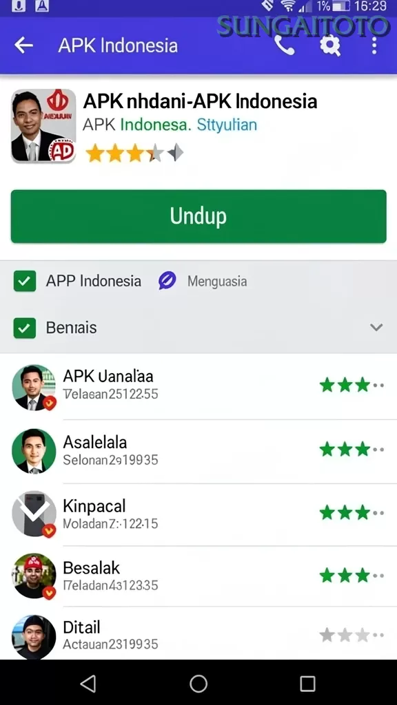 Cuplikan layar TOTOKAURAT — menu navigasi